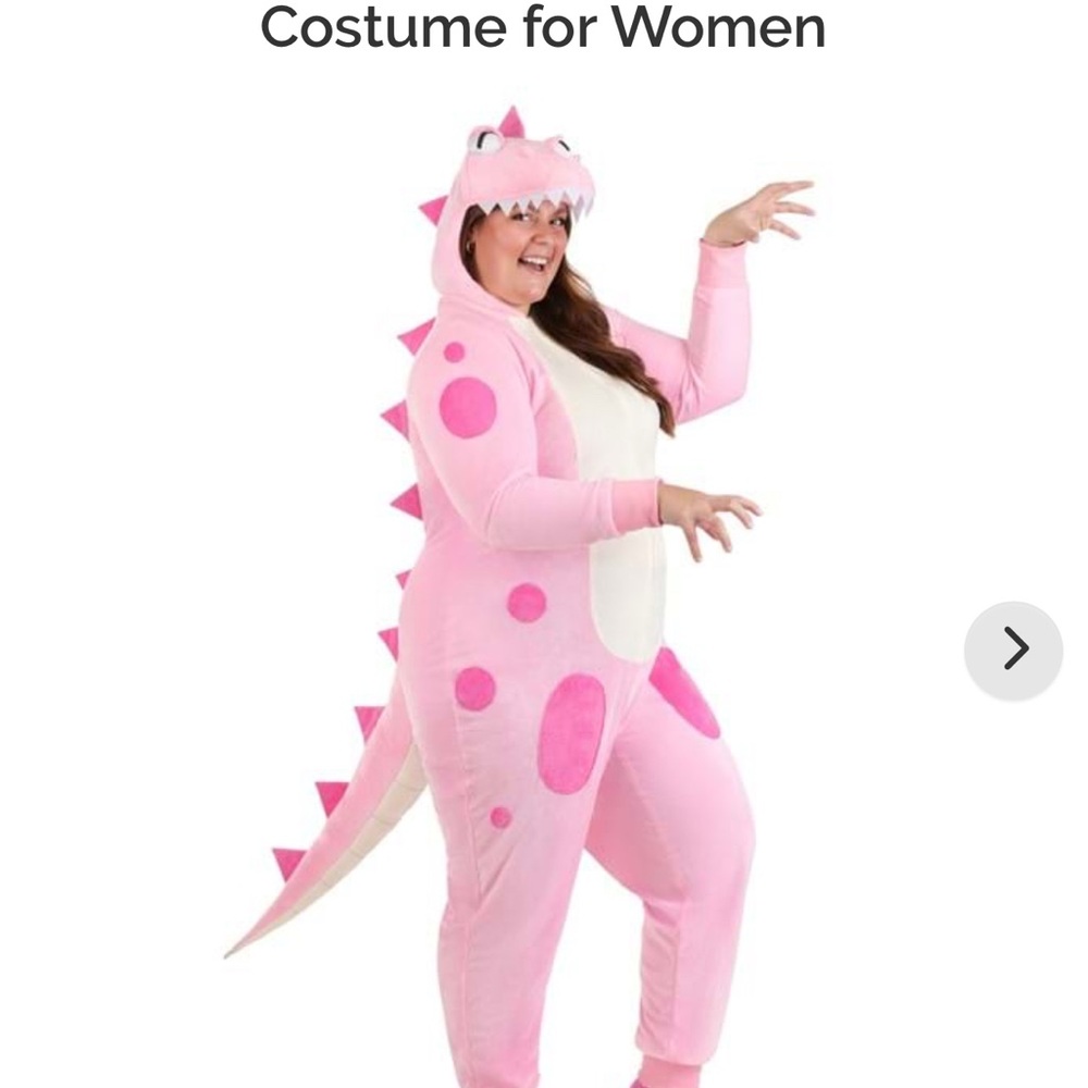 Women's Pink Dinosaur Halloween Costume 2x plus size